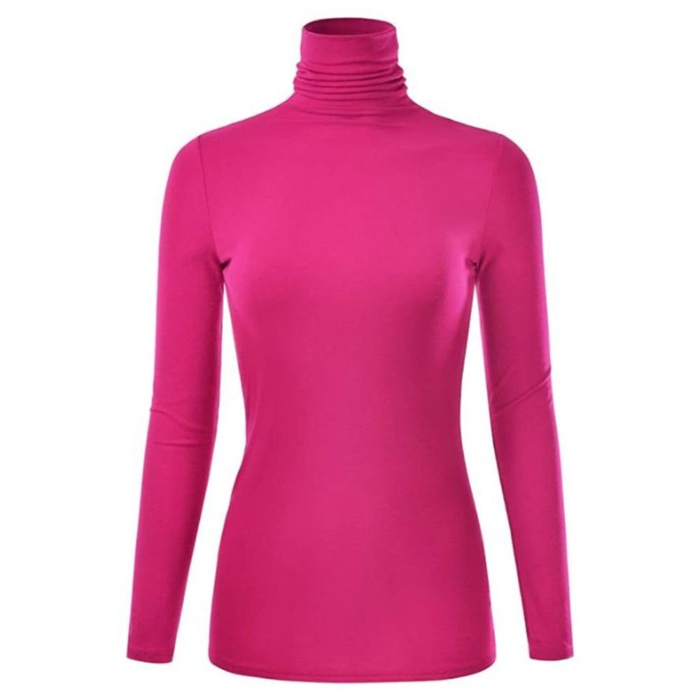 NEW! EIMIN Women's Long Sleeve Turtleneck Lightweight Pullover Slim